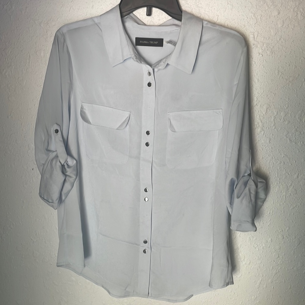 Baby blue button down